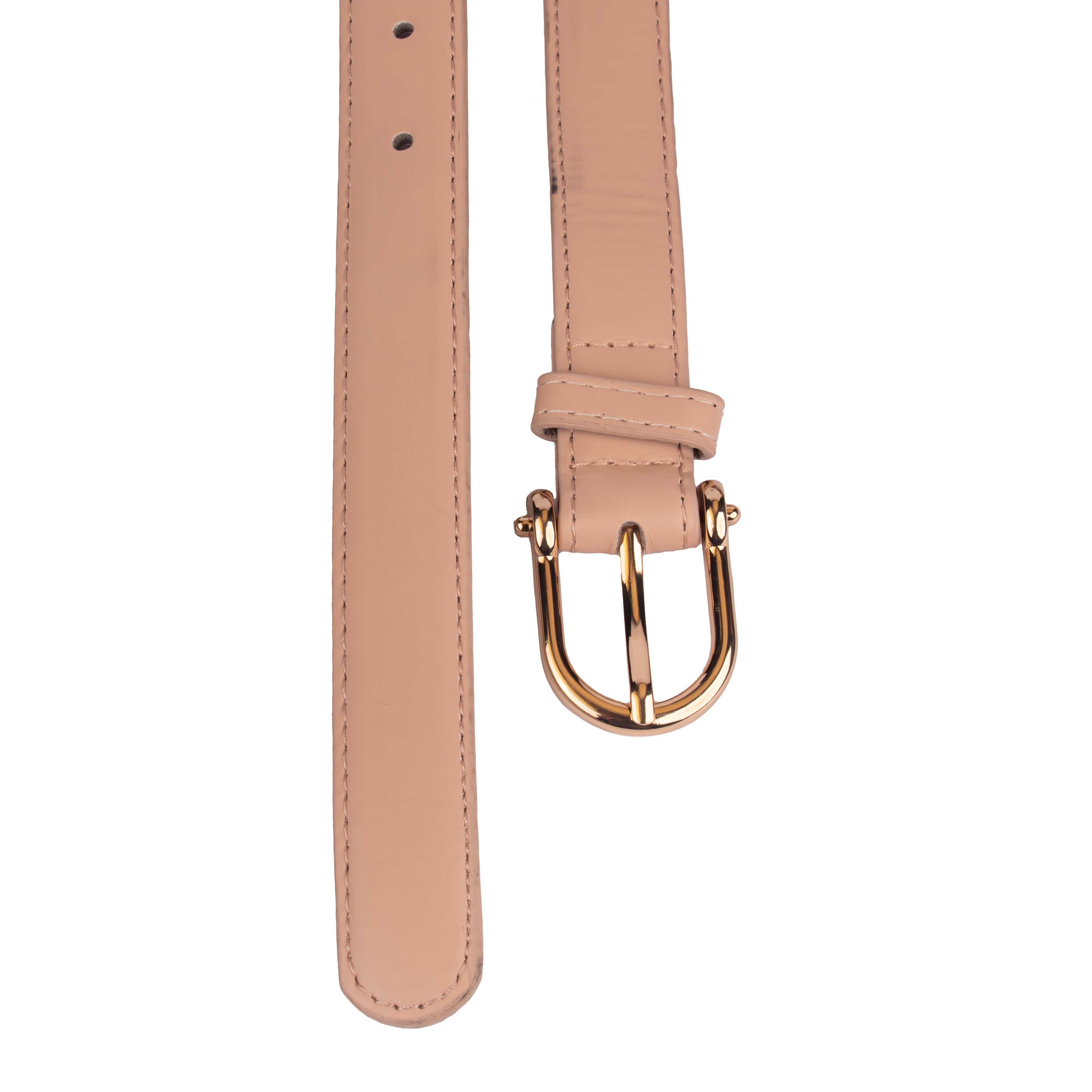 Blush Pink Belt with U-shaped Buckle