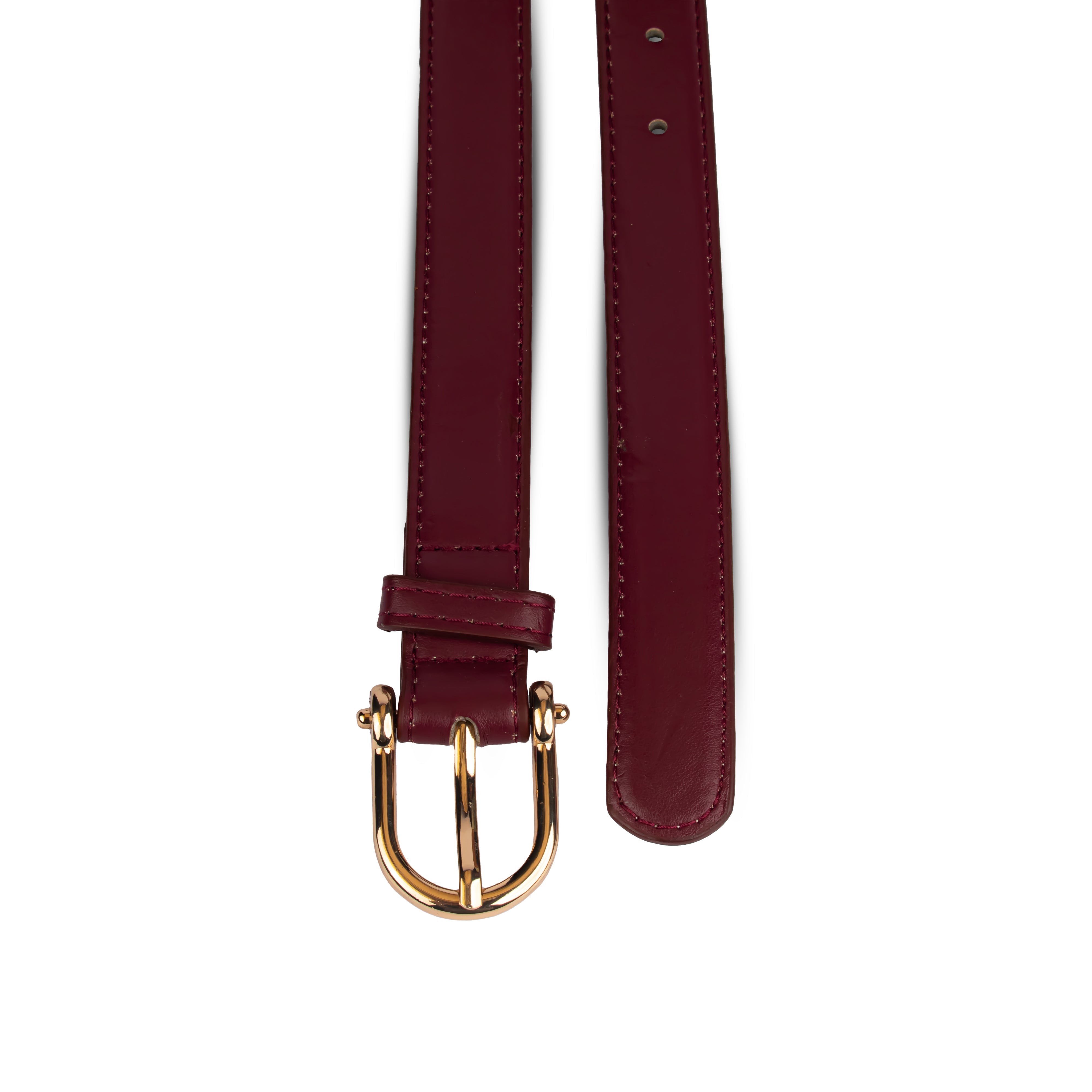 Women Maroon Solid Casual Belt