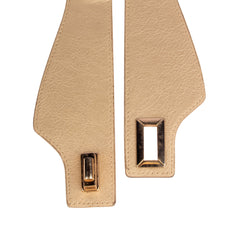 Tan Leather Belt with Gold Clasp