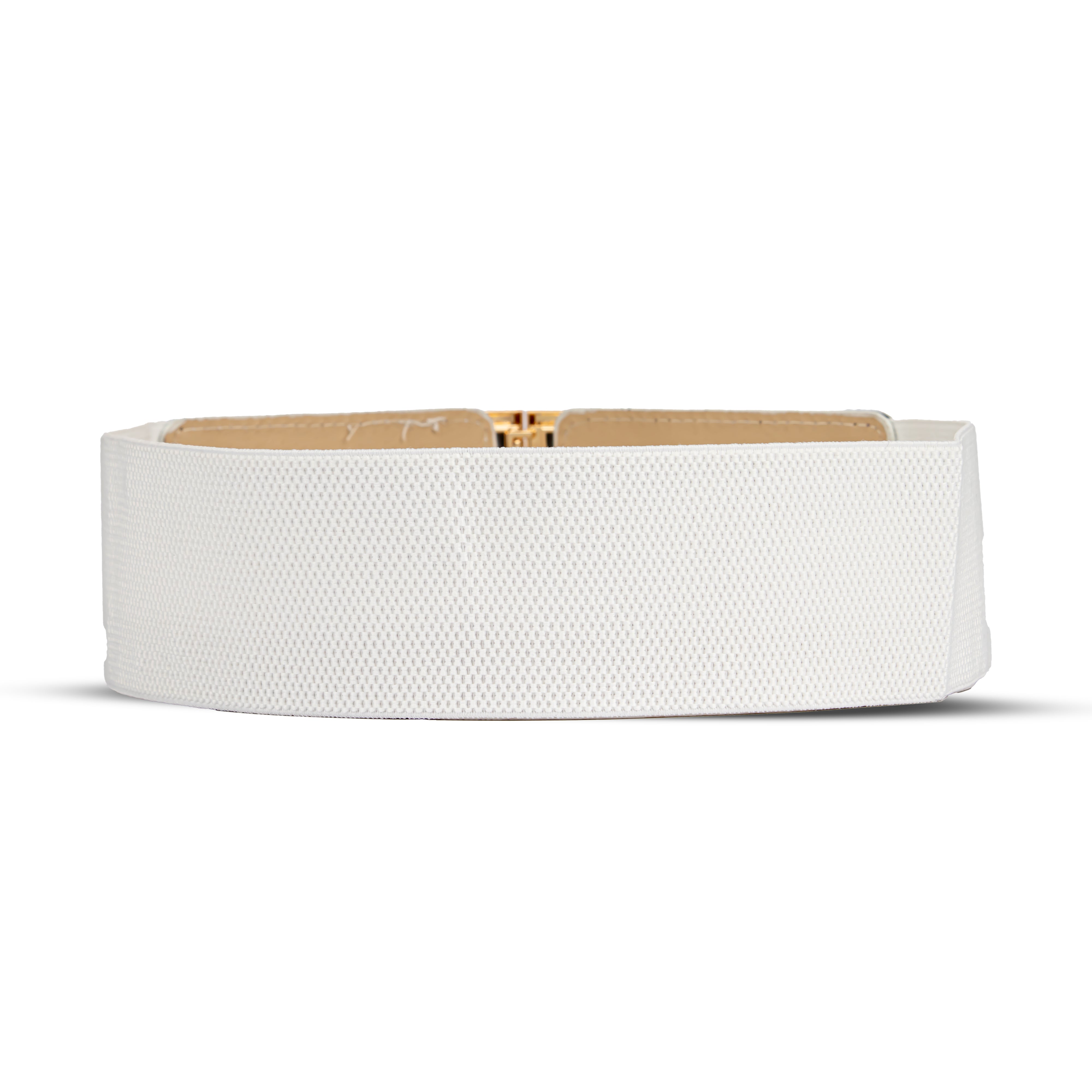 Casual White Fabric Dress Belt