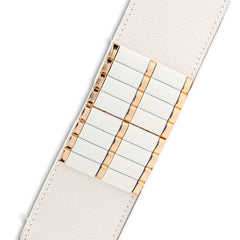 Casual White Fabric Dress Belt