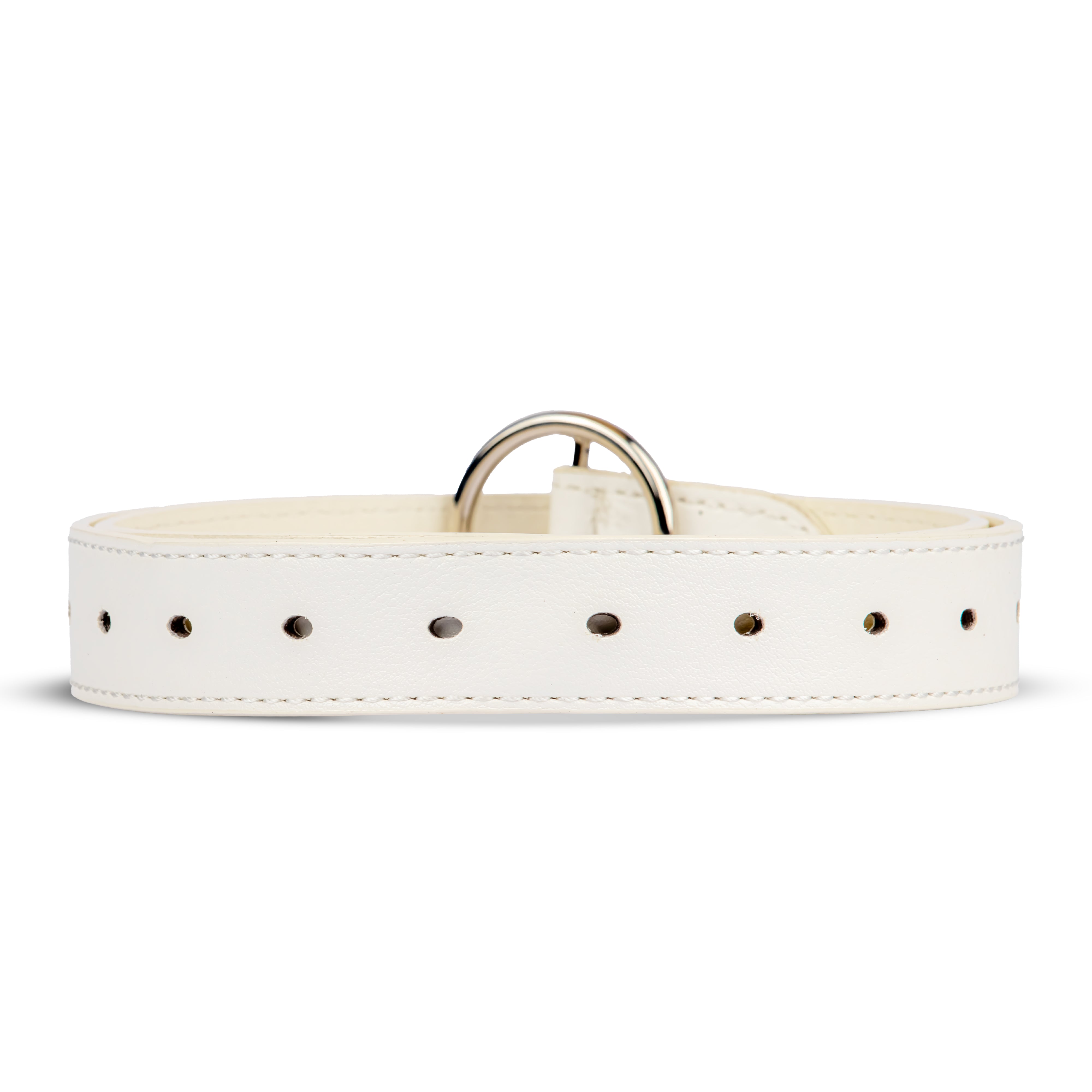 White Casual Leather Belt