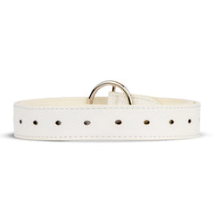 White Casual Leather Belt