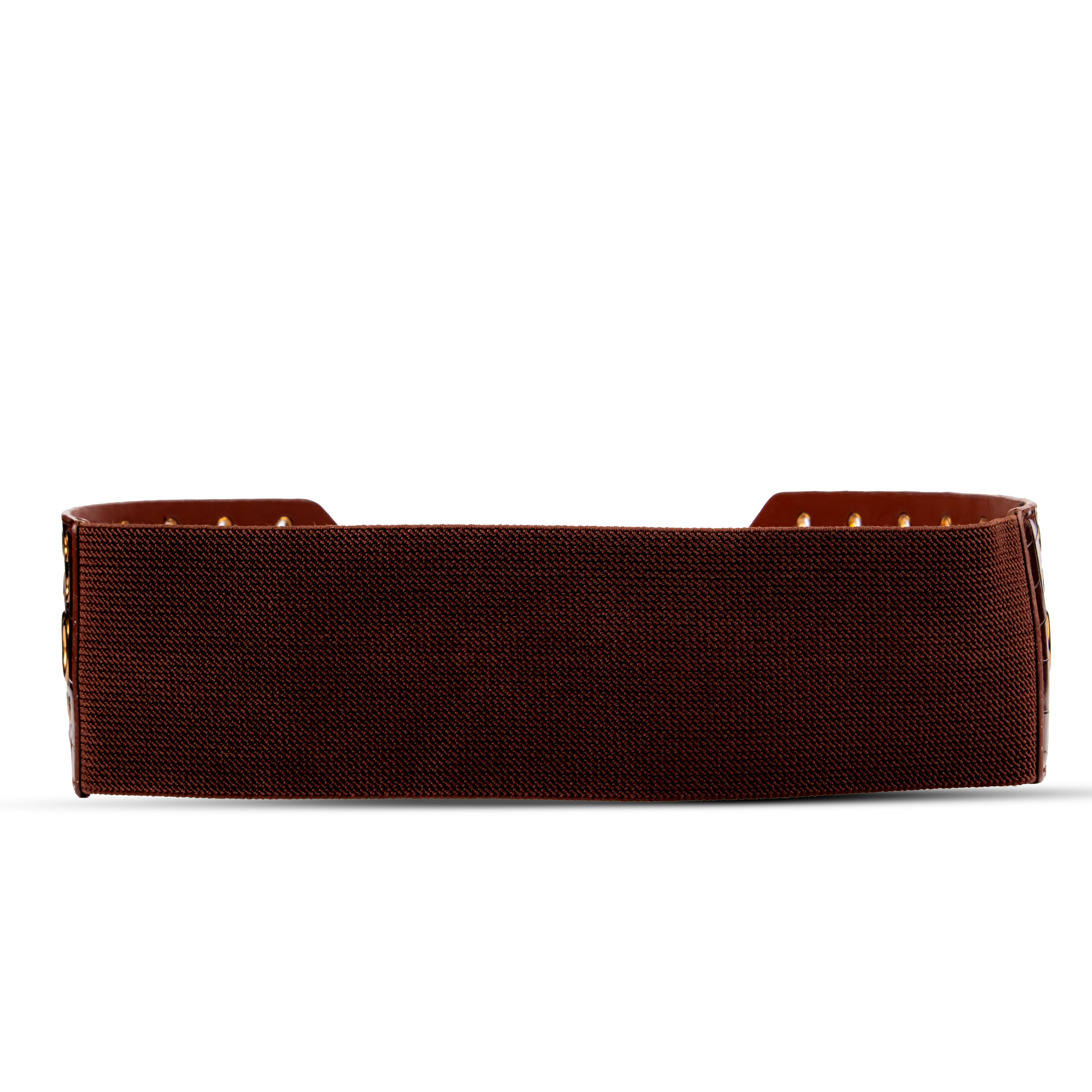 Broad Eyelet Faux Belt