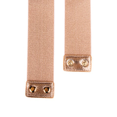 Round Buckle Golden Woven Belt