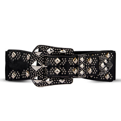 Exclusive Rhinestone Studded Black Belt