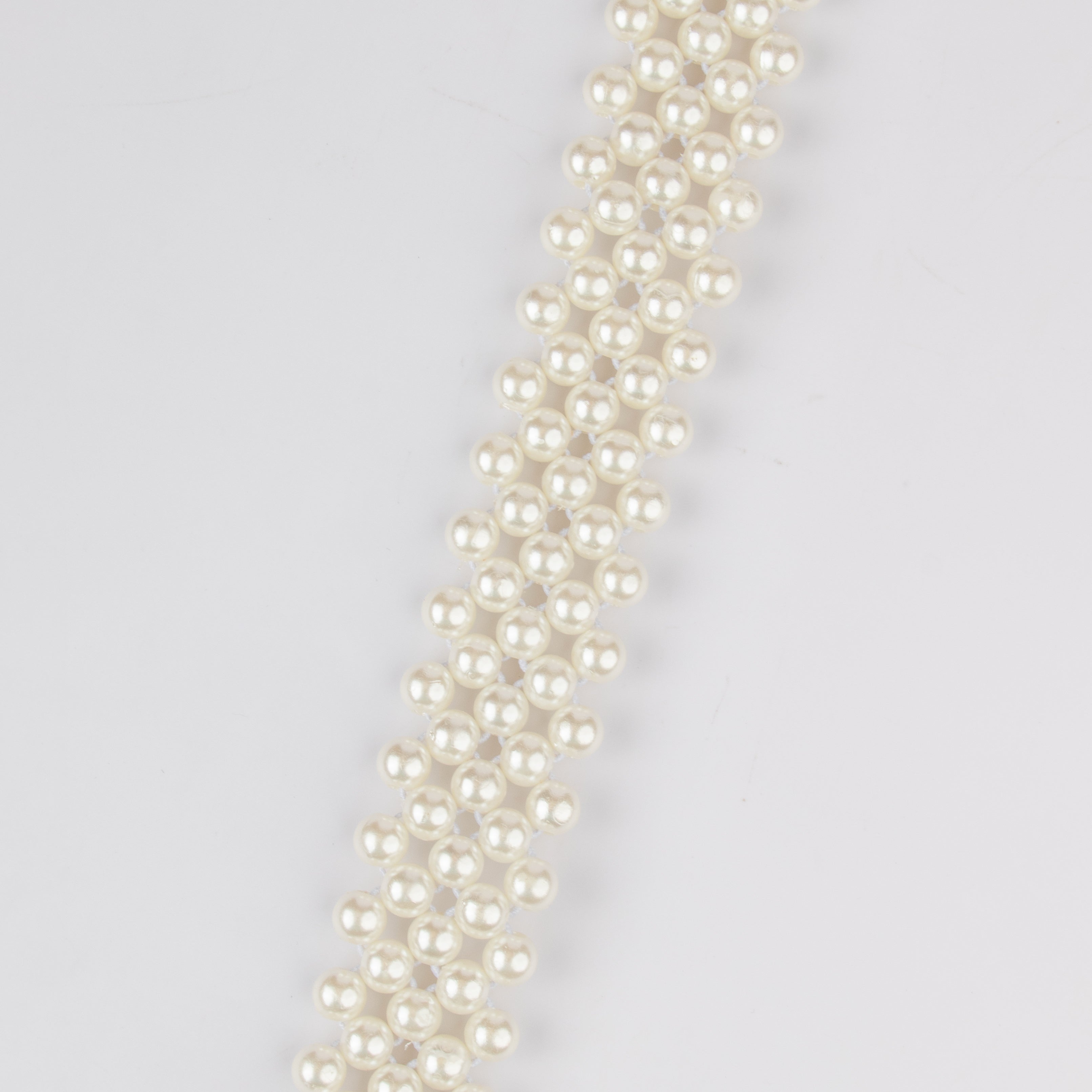 Belts for Women Pearl Rhinestone White Elastic Belt