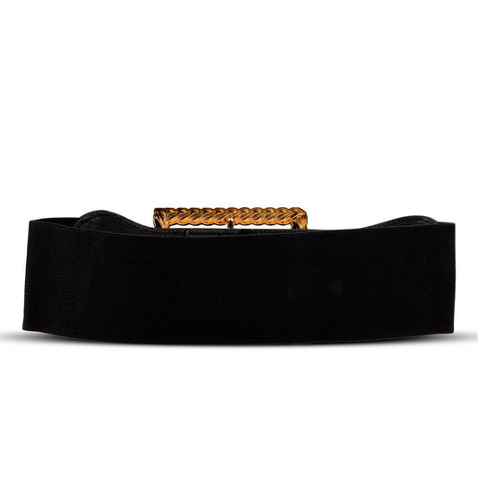 Women Casual Black Golden Buckle Belt