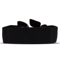 Black Bow Shaped Dress Belt