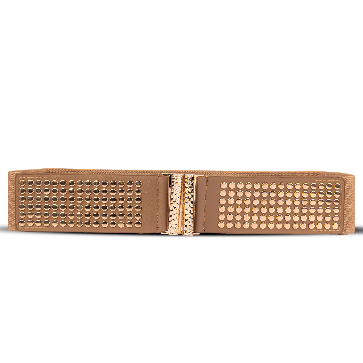 Brown Crown Studded Pattern Belts