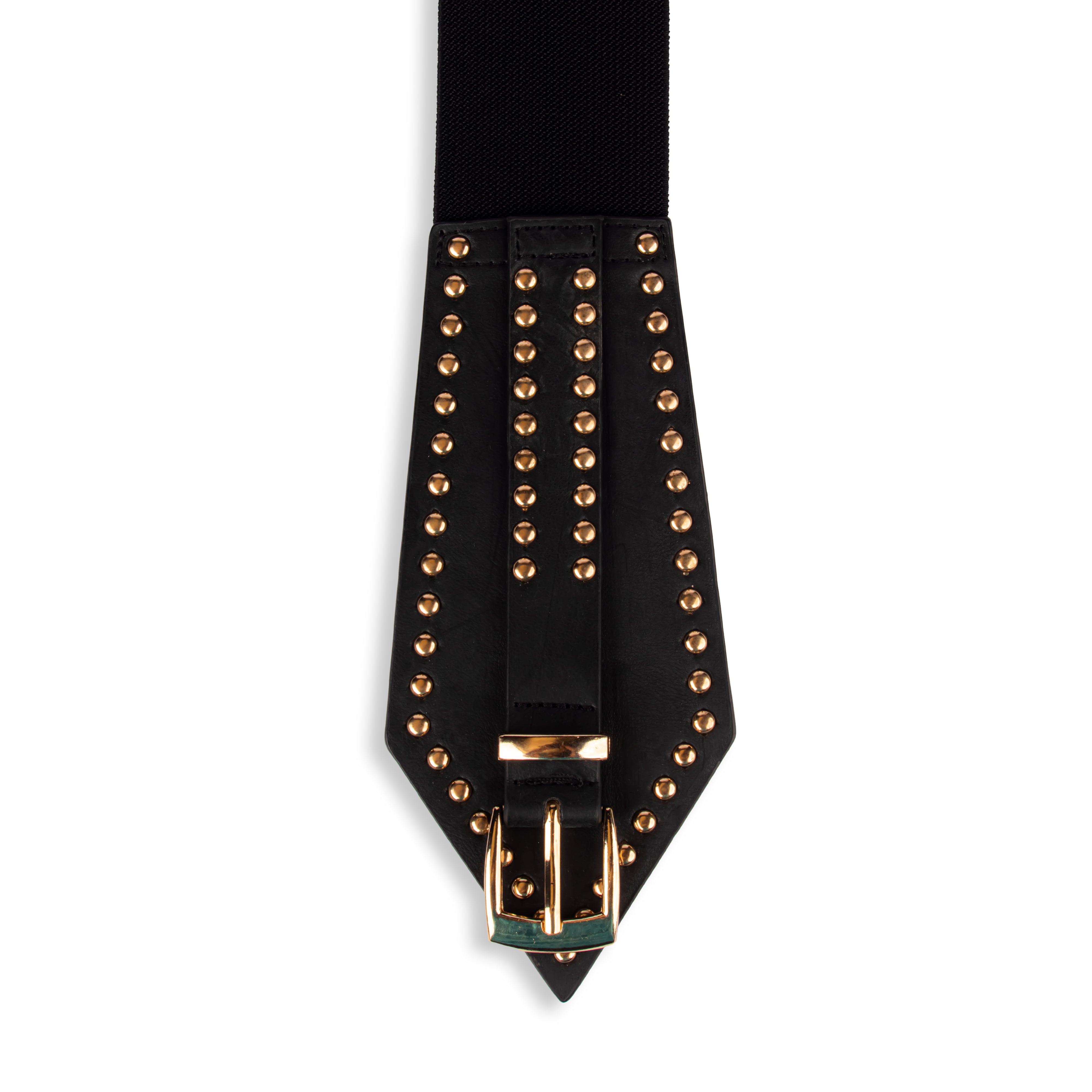 Women Rhinestone Studded Black Decor Belt