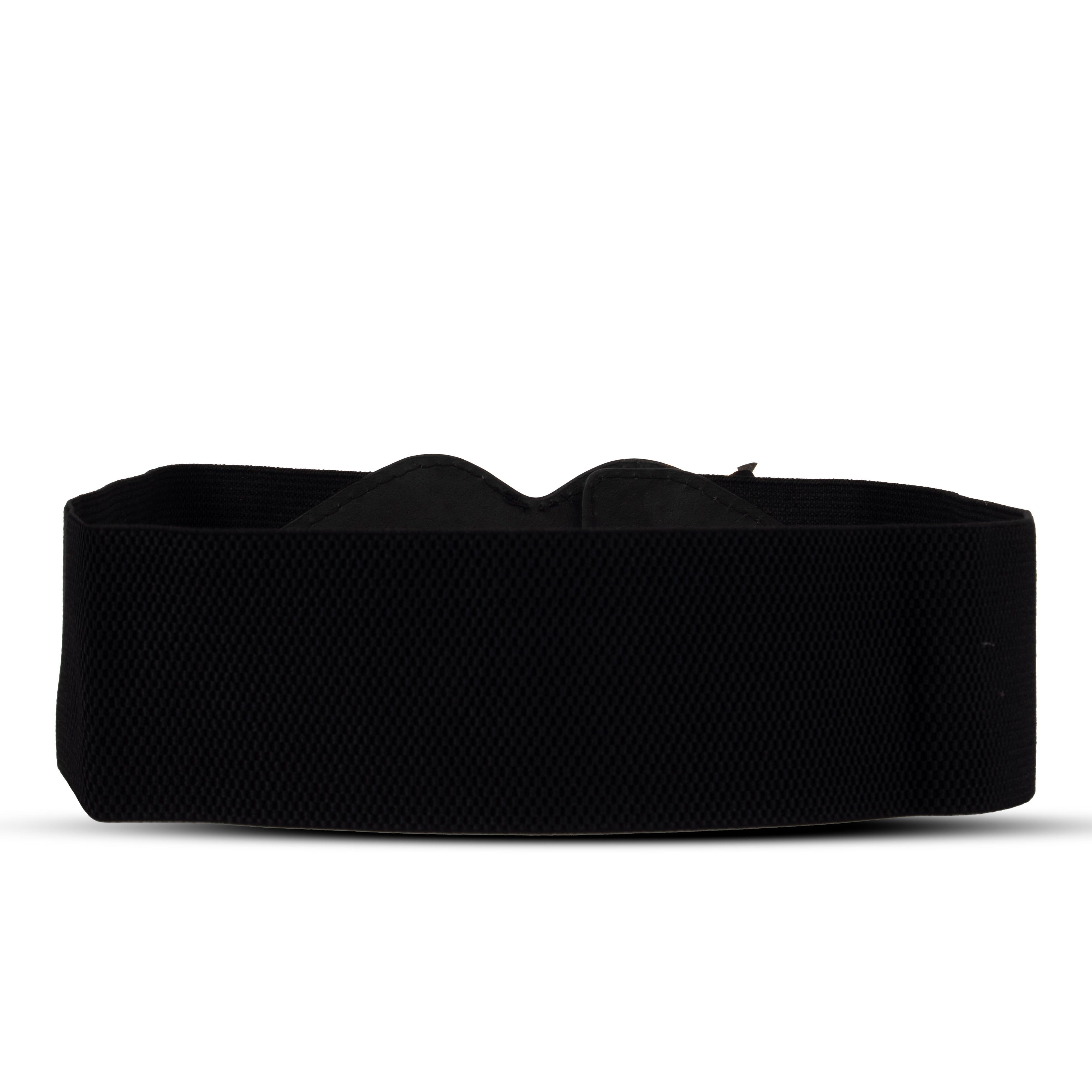 Black Elastic Belt with Multicolor Beads