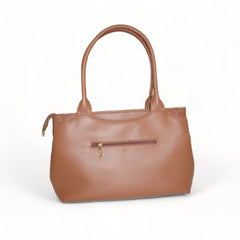 Sophisticated Brown Solid Shoulder Bag