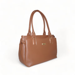 Sophisticated Brown Solid Shoulder Bag