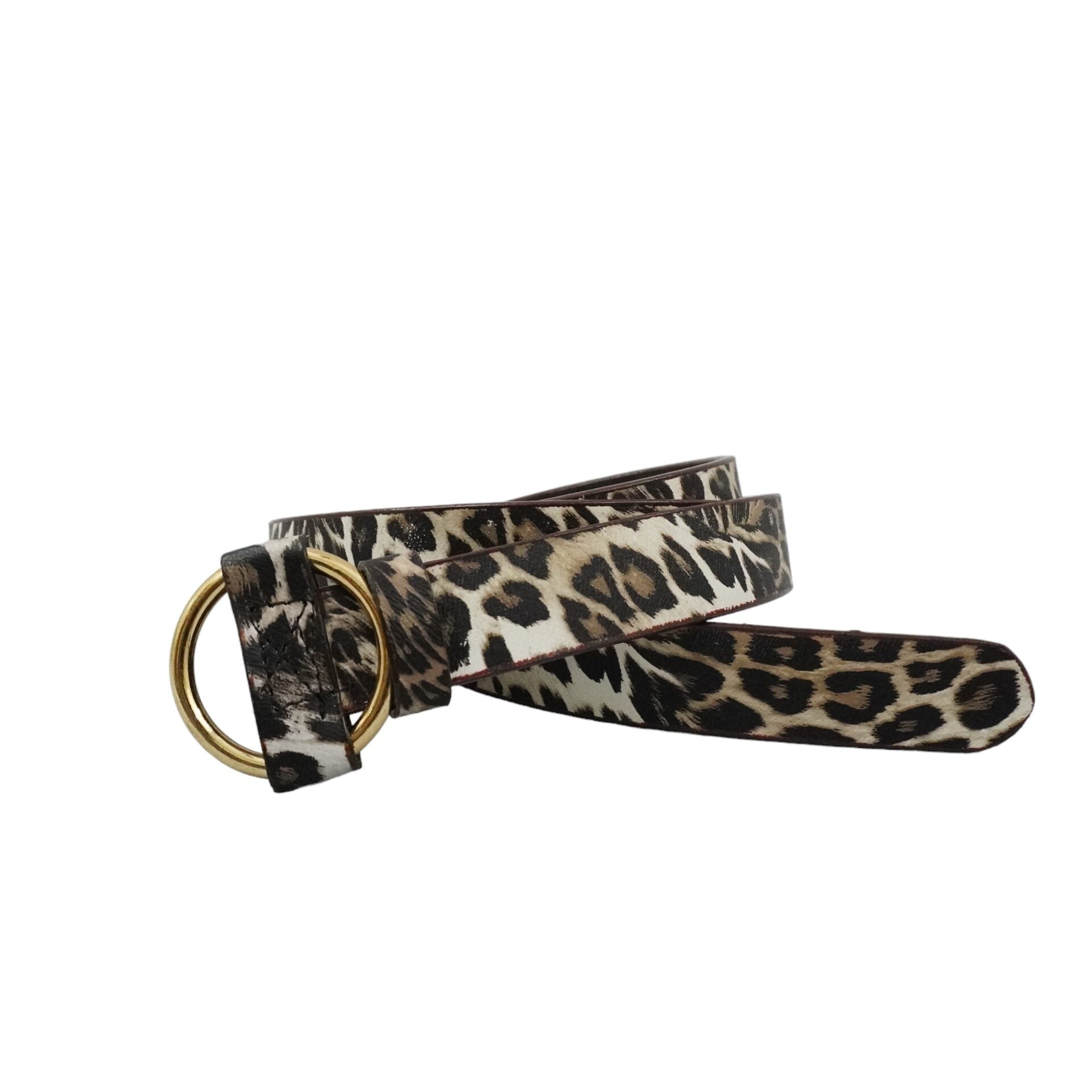 Trendy Women's Animal Print Belt Trio – Faux Leather, Multicolor Synthetics, and Stylish Cowhide with Buckle Closure