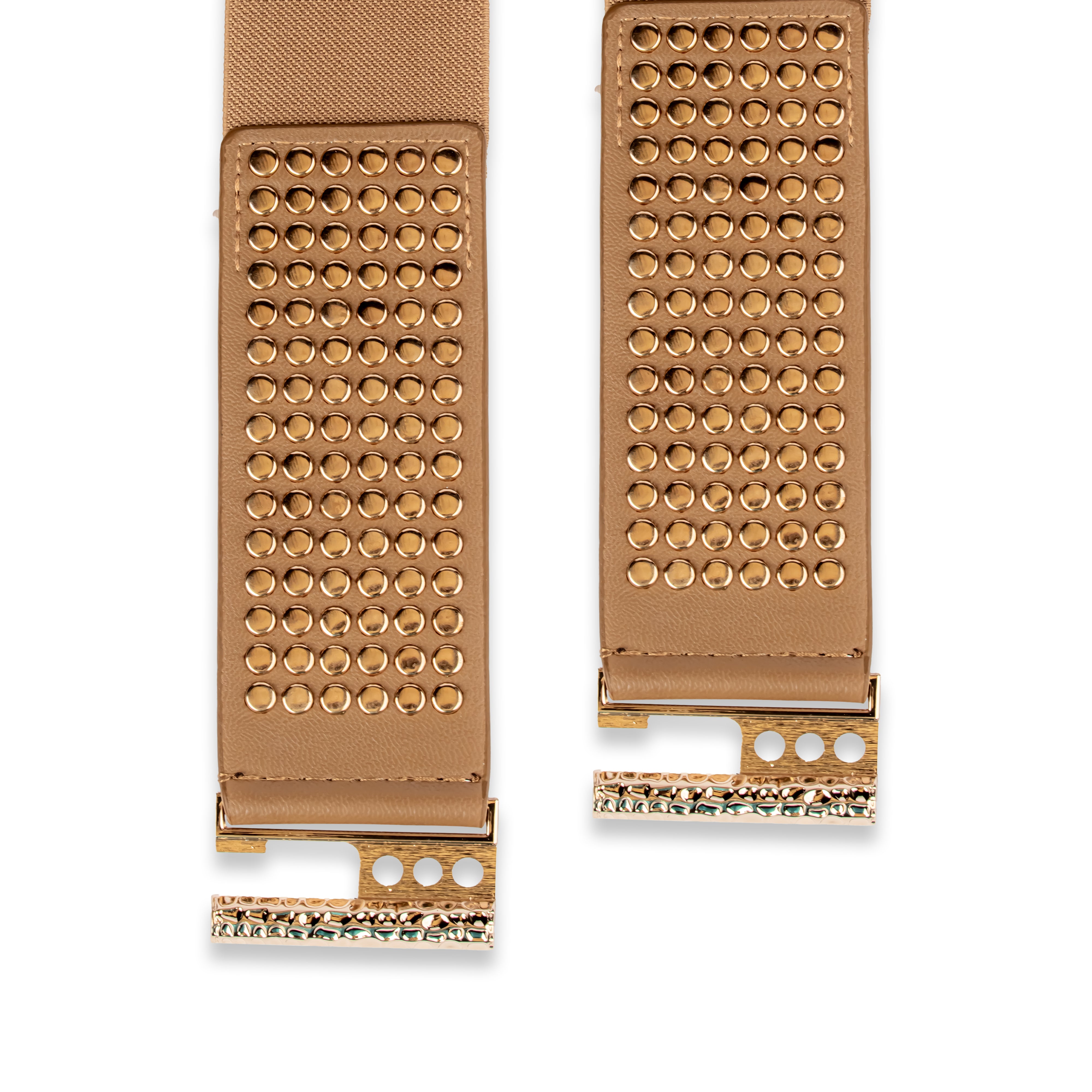 Brown Crown Studded Pattern Belts