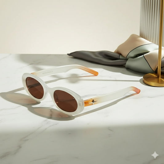 Dark Brown Gradient Women Sunglasses