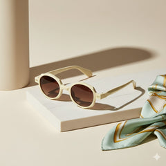 Explora Eyewear | Kids Sunglasses, Stylish and Elegant, Uv Protected | Cream Color Frame Sunglasses