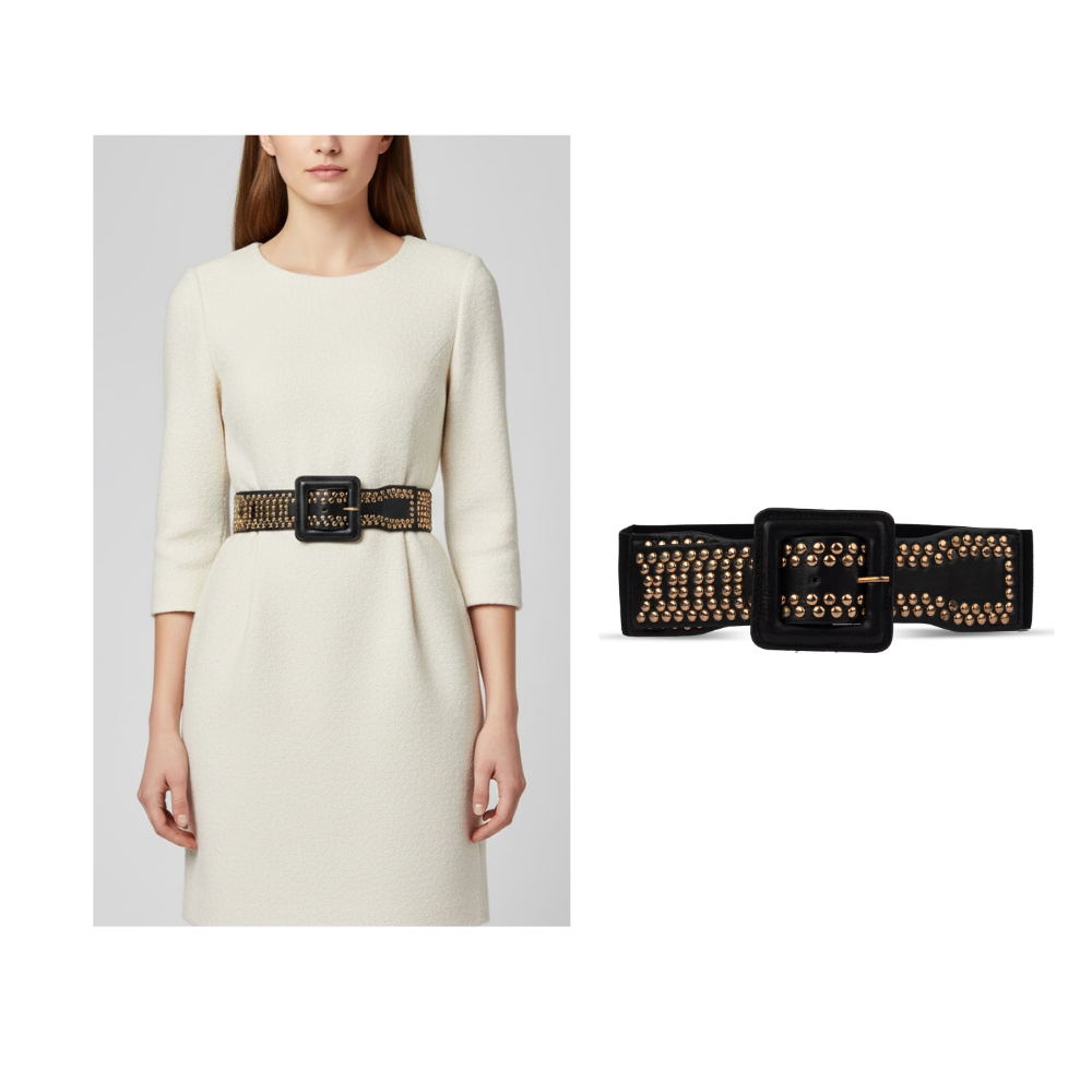 Golden Beaded Black Belt