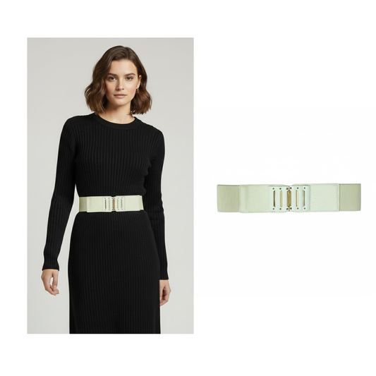 Striped Rectangular Shaped Belt