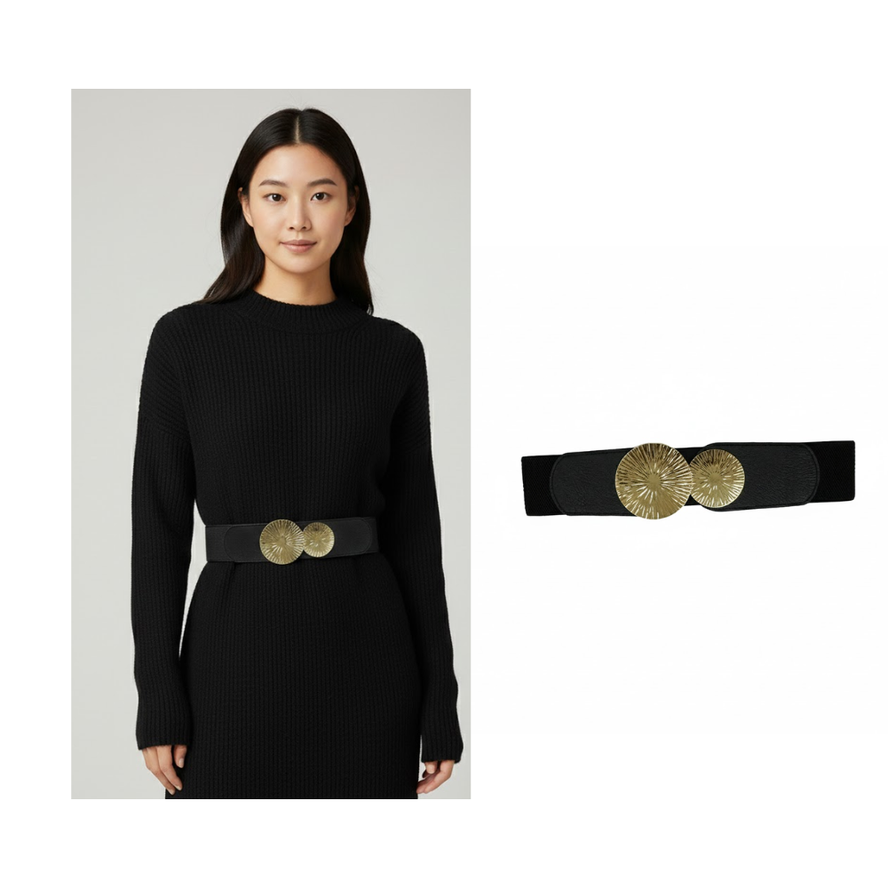 Wide Elastic Stretch Waist Belt