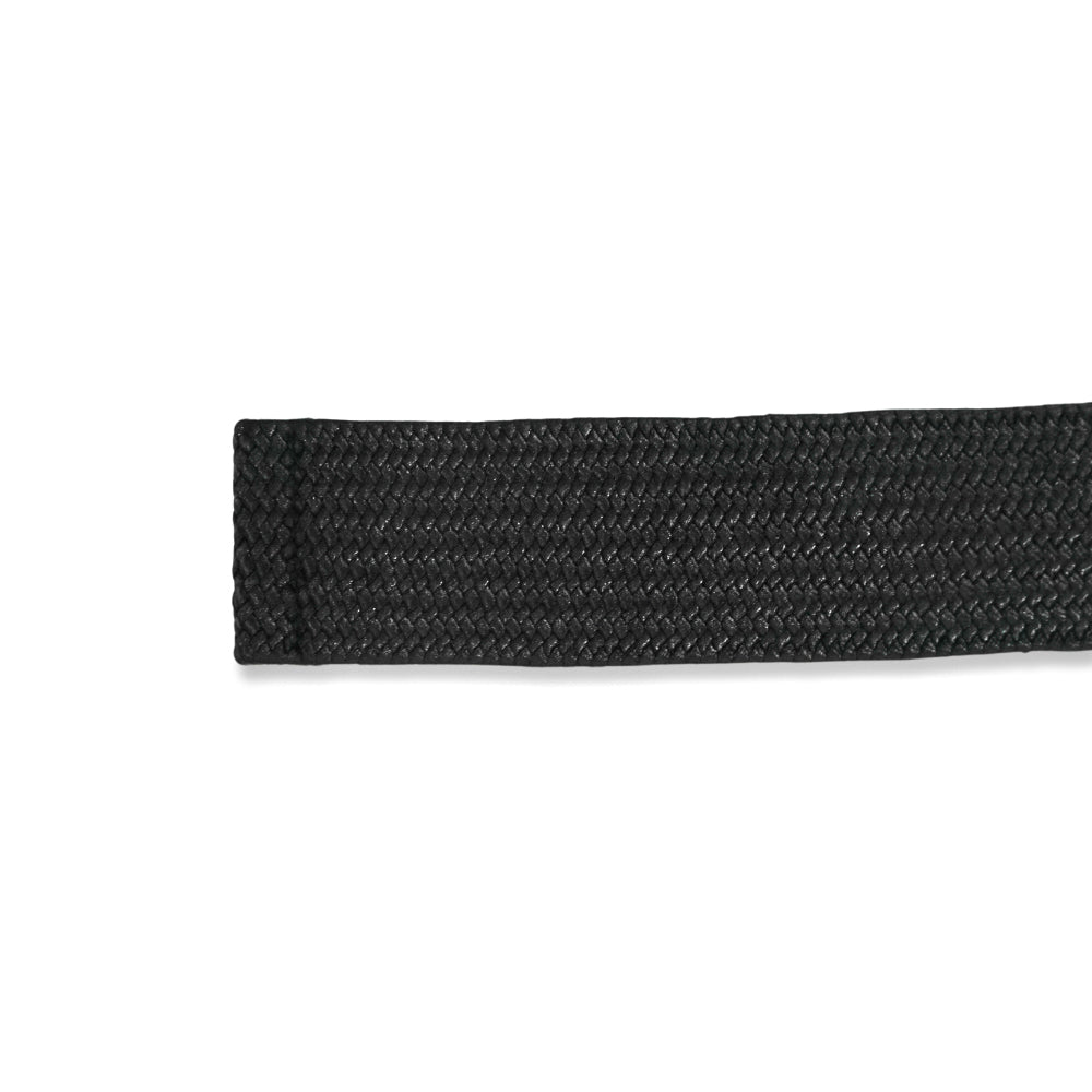 Woven Elastic Waist Belt with Gold Buckle