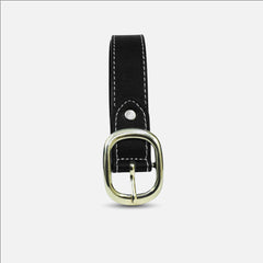 Classic Black Belt with Gold Buckle