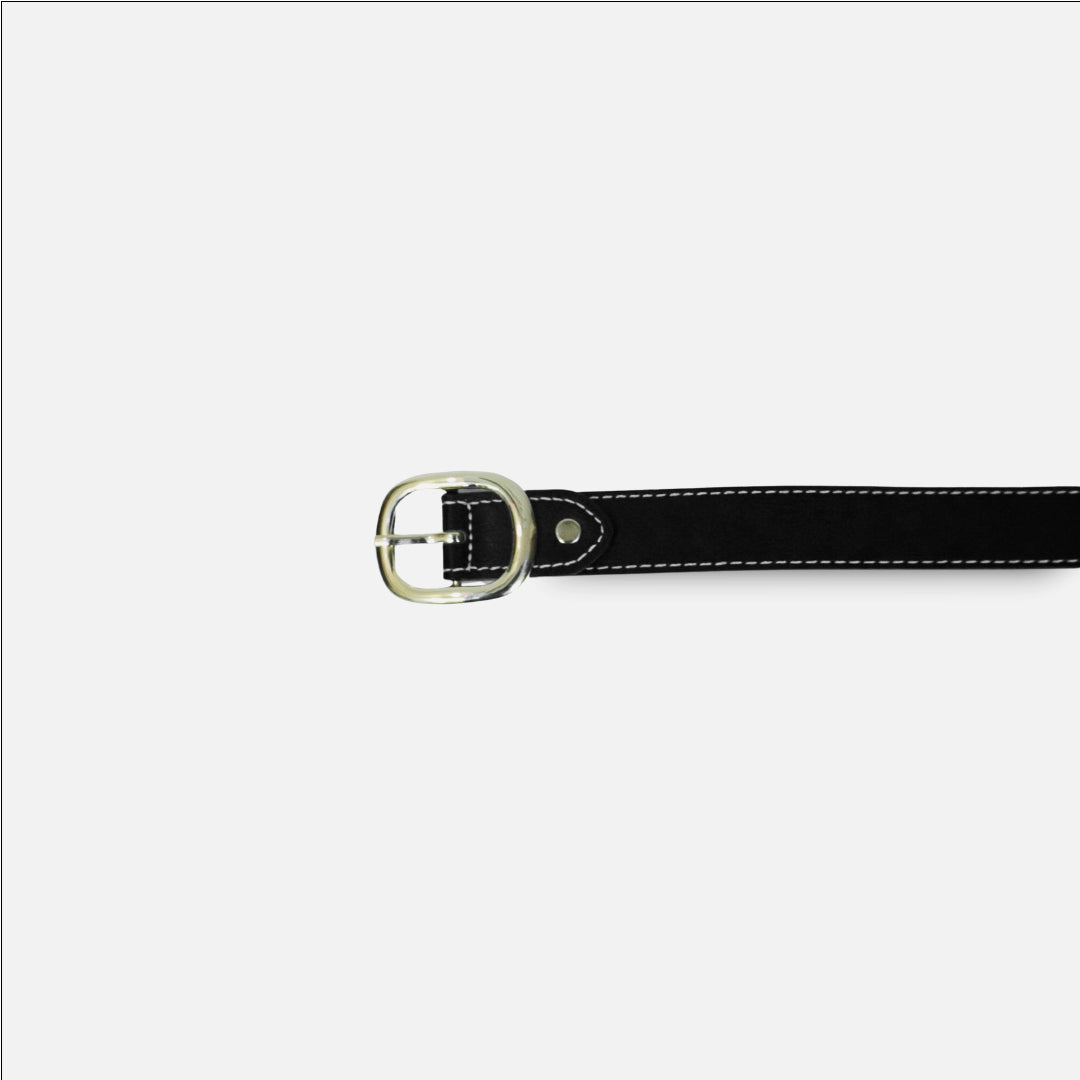 Classic Black Belt with Gold Buckle