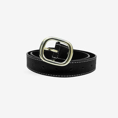 Classic Black Belt with Gold Buckle