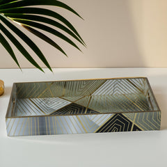 Gilded Mirage – Geometric Tray Set (3 Pcs)