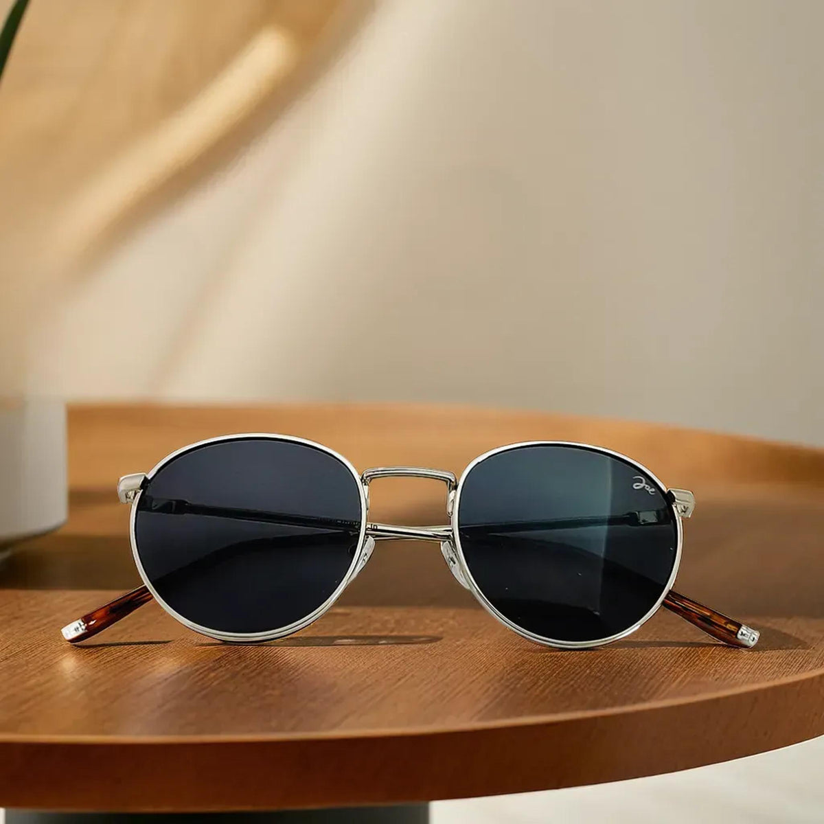 Joe's Classic Silver Round Unisex Sunglasses