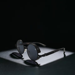 Black Steampunk Unisex Sunglasses