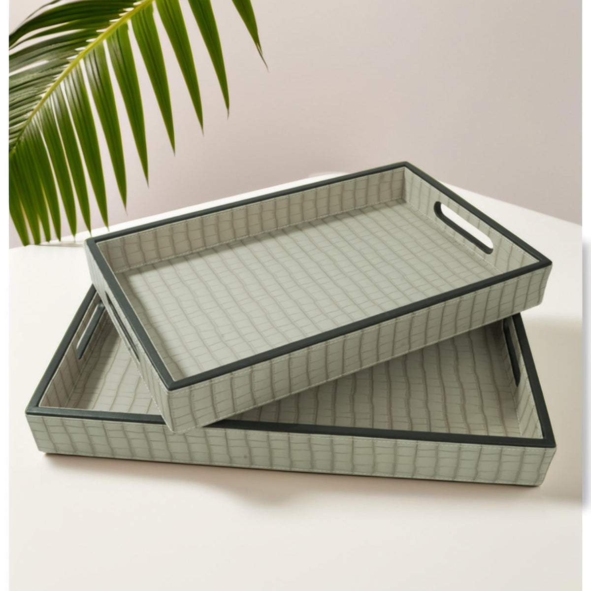 Luxe Ivory Serving Trays – Modern, Minimal & Functional (Set of 2 )